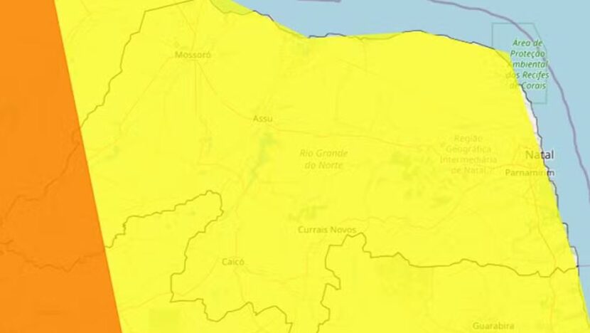 Inmet emite alertas de chuvas intensas para todo o RN