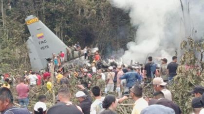 Queda de avião militar na Colômbia causa ao menos um morto e 77 feridos