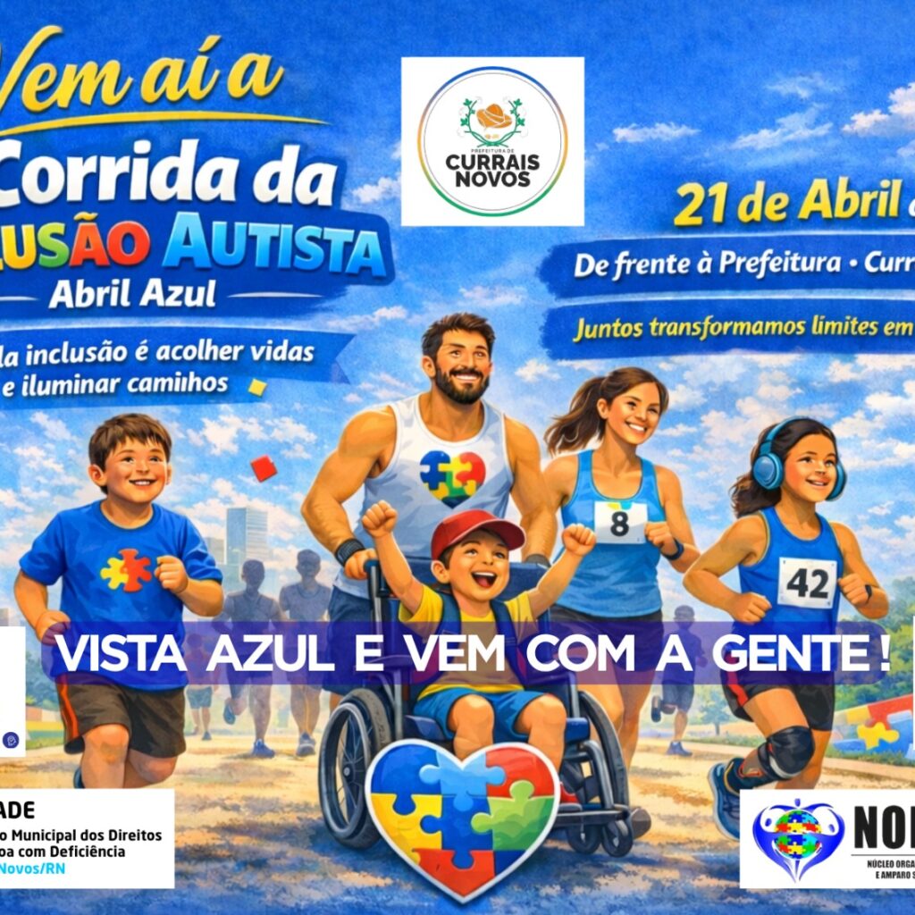 Currais Novos promove 1ª Corrida da Inclusão Autista no Abril Azul