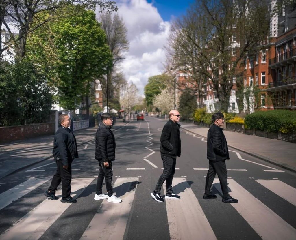 Banda Grafith recria clássica foto dos Beatles em Abbey Road