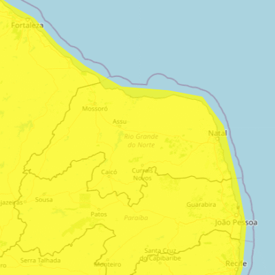 INMET alerta para chuvas intensas e ventos fortes no Rio Grande do Norte