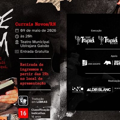 Currais Novos-RN recebe espetáculo “Vinde a Mim” com proposta reflexiva e acessível