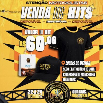 Currais Novos inicia venda de kits para o Cactus Moto Fest 2026