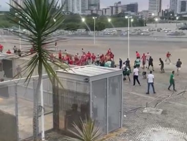 Confusão entre torcedores de América e Gama na Arena das Dunas mobiliza polícia
