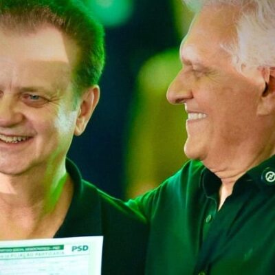 Ronaldo Caiado oficializa Kassab como vice e critica Flávio Bolsonaro
