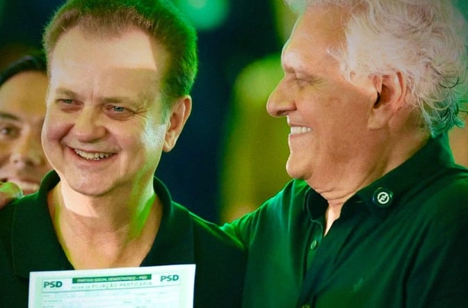 Ronaldo Caiado oficializa Kassab como vice e critica Flávio Bolsonaro