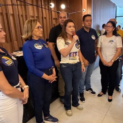 Milena Galvão recebe senadora Zenaide Maia com vereadores em Currais Novos