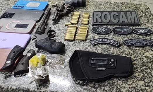PM prende homem e apreende revólveres, munições e drogas em Mossoró