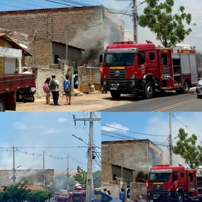 Princípio de incêndio mobiliza Corpo de Bombeiros em Currais Novos